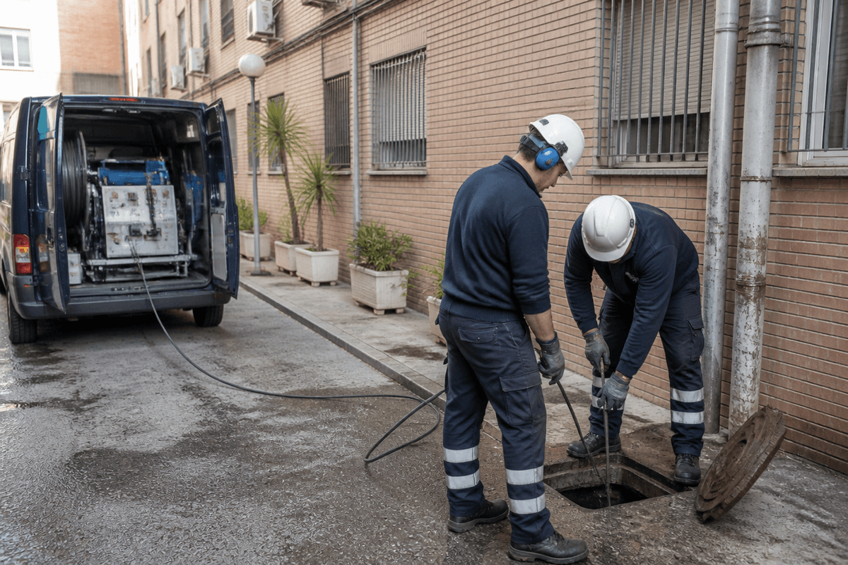 Comunidad de propietarios de costa donde se revisa el saneamiento de zonas comunes